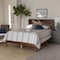 Baxton Studio Anthony Walnut Wood Queen Size Panel Bed 167-10724 - alternate 7